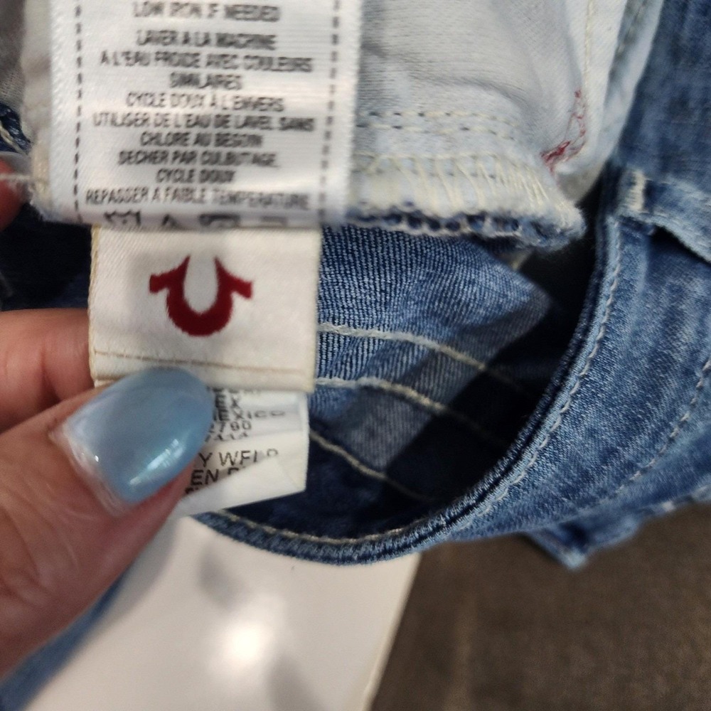 AUTHENTIC True Religion Jeans Women 26 Light Wash Skinny Low Rise Hidden Pocket - Picture 10 of 14